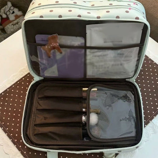 🔥Large Capacity Travel Cosmetic Organizer Case