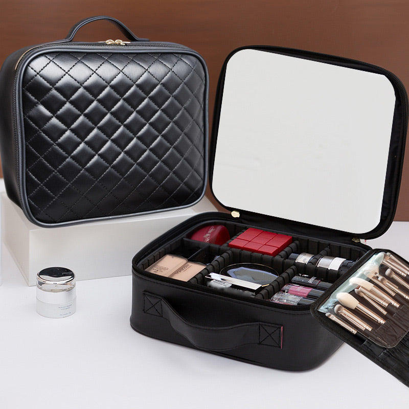🔥Travel Makeup Bag with LED Mirror