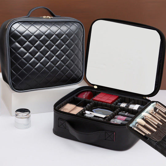 🔥Travel Makeup Bag with LED Mirror