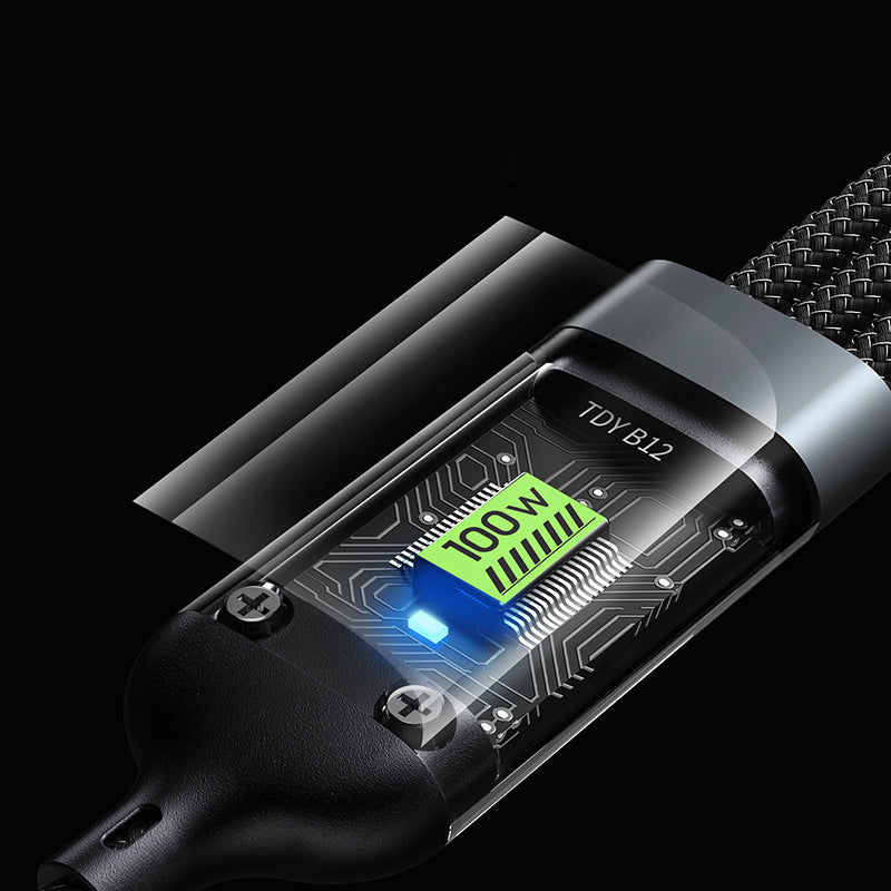 🔥Transparent Luminous 3-in-1 Super Fast Charging Cable