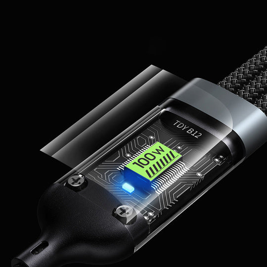 🔥Transparent Luminous 3-in-1 Super Fast Charging Cable