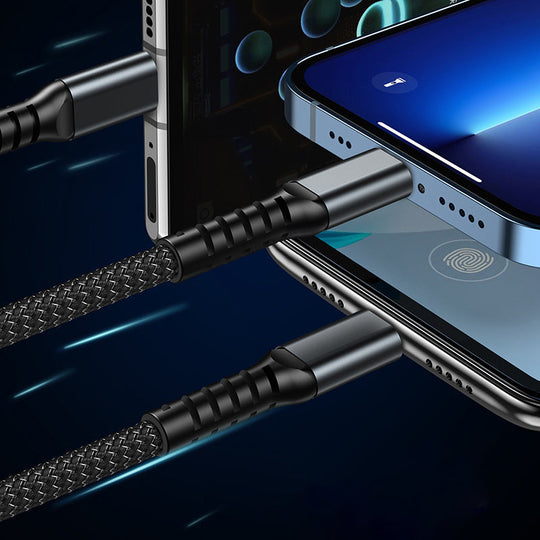 🔥Transparent Luminous 3-in-1 Super Fast Charging Cable
