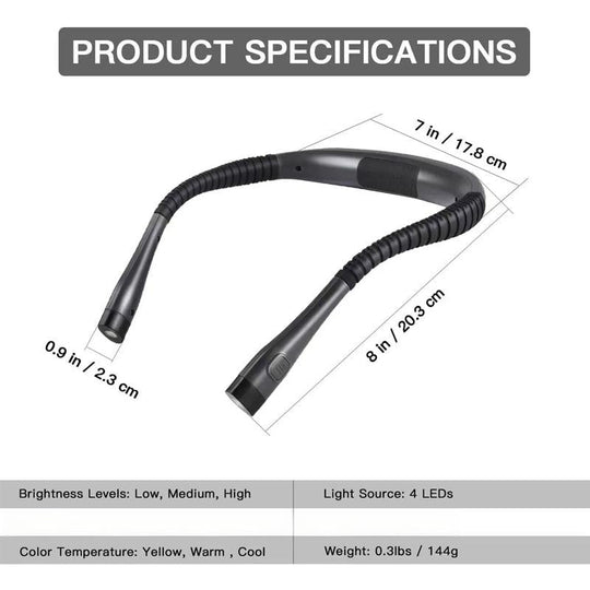 ✨Rechargeable & Bendable Neck Reading Light
