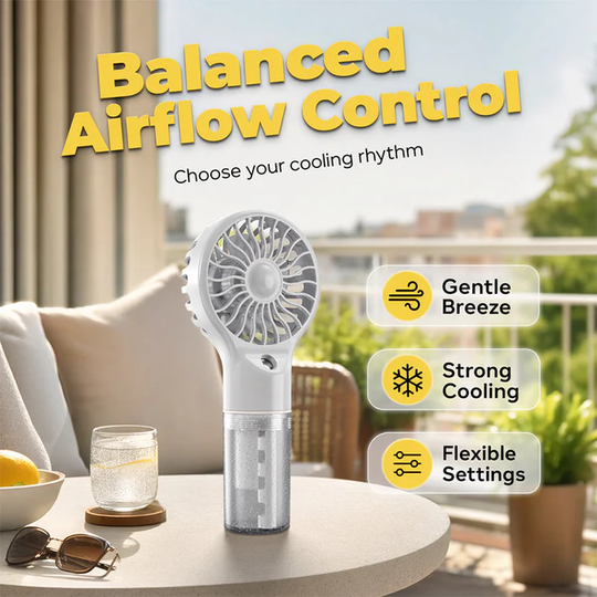 🏖️❄️Portable Handheld Mist Cooling Fan💦Mini Mist Cooling Fan for Hot Summer Days