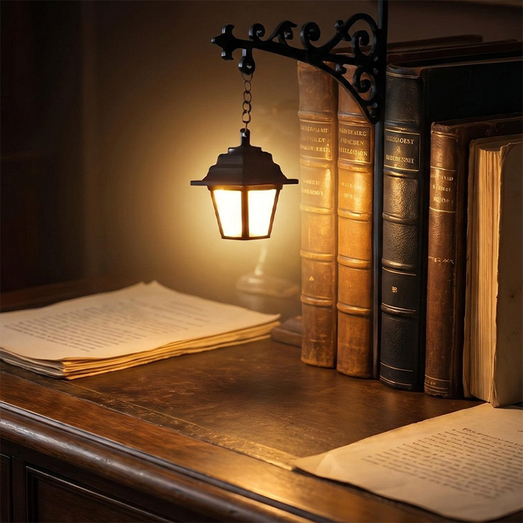 🌟Miniature Retro Streetlight Bookend Light