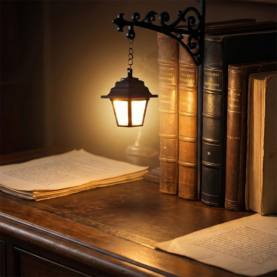 🌟Miniature Retro Streetlight Bookend Light