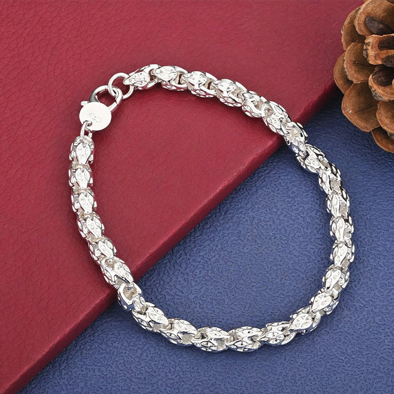🎉Trendy Dragon Scale Chain Bracelet & Necklace Jewelry Set ✨
