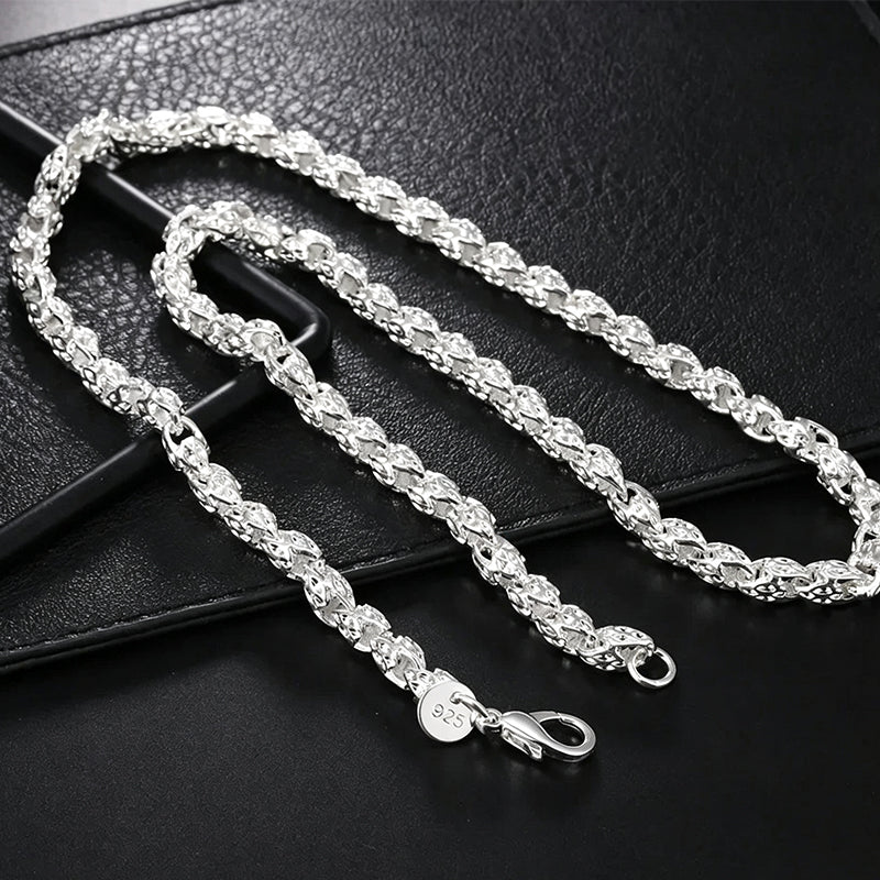 🎉Trendy Dragon Scale Chain Bracelet & Necklace Jewelry Set ✨