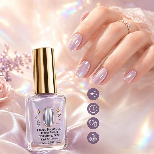 💜Lilac Glossy Mirror Nail Strengthener
