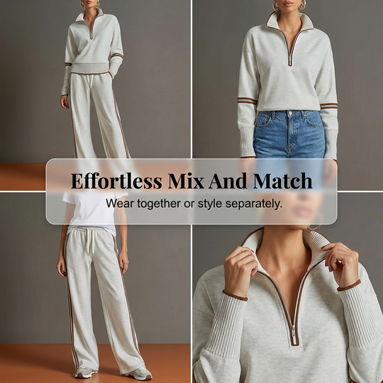 🎁New Arrivals 50% OFF💥Women's Half-Zip Tracksuit Set
