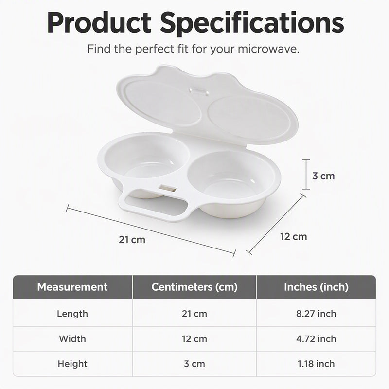 🥳2026 HOT SALE🥳💞95K+ SOLD! 🥗🎁Microwave Egg Poacher – Dual‑cavity, non‑stick & easy clean. Healthier than frying – stock up & save! 🏠✅