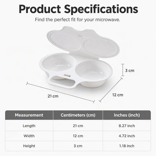 🥳2026 HOT SALE🥳💞95K+ SOLD! 🥗🎁Microwave Egg Poacher – Dual‑cavity, non‑stick & easy clean. Healthier than frying – stock up & save! 🏠✅