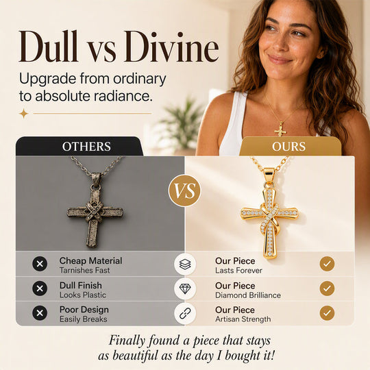 💫Women's Sparkling Twisted Knot Cross Pendant Necklace