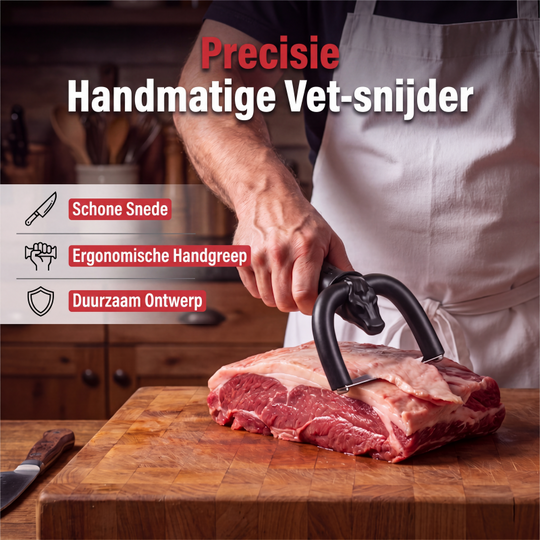 Handheld Fat Trimmer – U-Shaped Blade, Stainless Steel & Ergonomic Grip – Trim Fat, Save Lean Meat 🍖