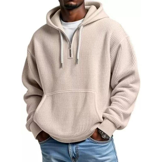 ⏰️LIMITED-TIME 50% OFF & FREE SHIPPING! ✨Men's Knit Quarter-Zip Hoodie Sweatshirt