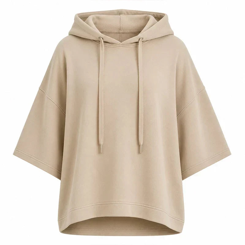 Women's Loose-Fitting Wide-Sleeved Sweatshirt