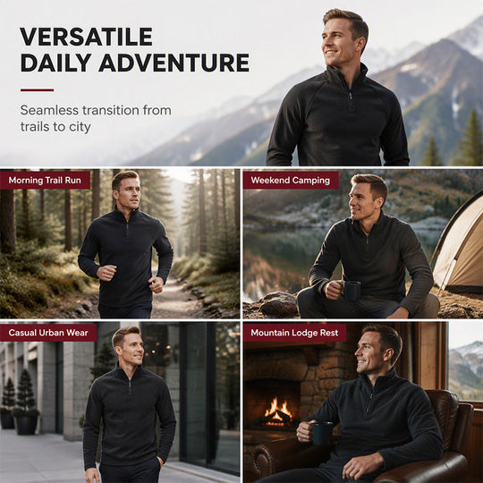 ⌛Limited-Time Offer-Men’s Warm Fleece Quarter-Zip Pullover