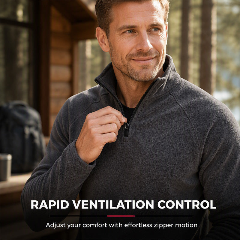 ⌛Limited-Time Offer-Men’s Warm Fleece Quarter-Zip Pullover