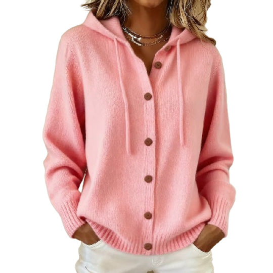 Women's Cozy Hooded Knit Cardigan