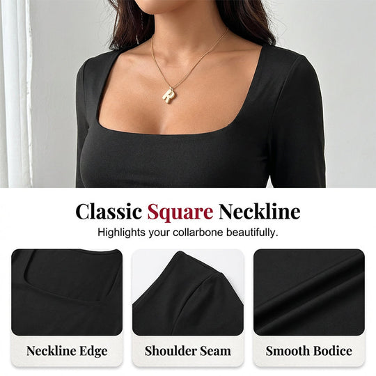 ✨ Flattering Elegance | Women's Square-Neck Ruched-Waist Wide-Leg Jumpsuit