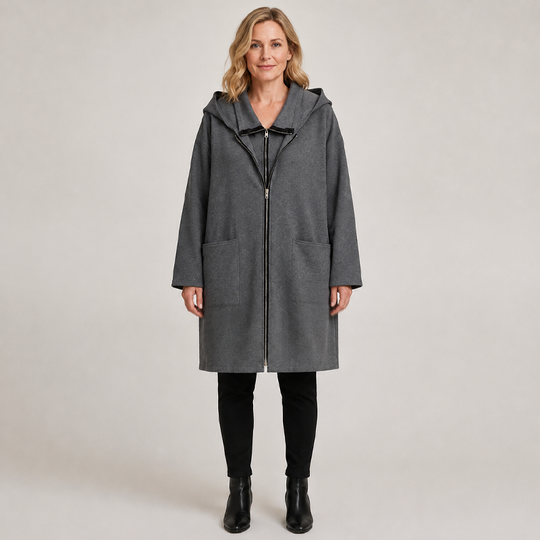 ⌛Limited-Time Offer-Women's Hooded Mid-Length Jacket with 2 Zippers
