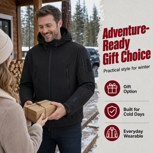 💥 Built for Wind & Rain | Men's Waterproof Insulated Outdoor Jacket