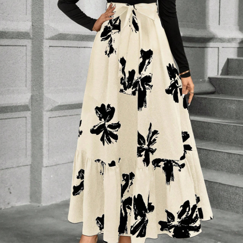 🌸 Flattering Elegance | Women's Floral Tie-Waist A-Line Maxi Dress