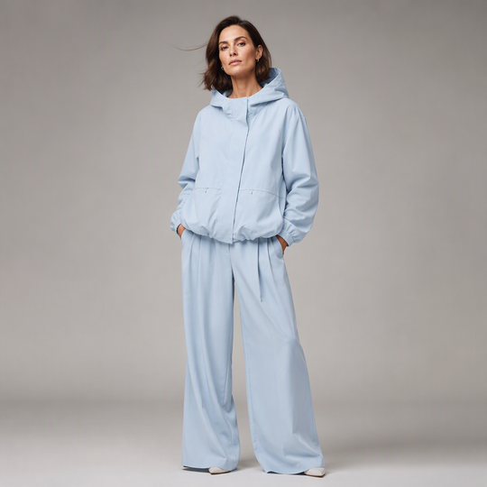 ✨ Lightweight Everyday Style | Women's Bubble-Hem Hooded Windbreaker Jacket