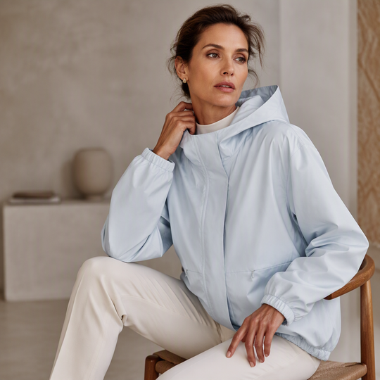 ✨ Lightweight Everyday Style | Women's Bubble-Hem Hooded Windbreaker Jacket