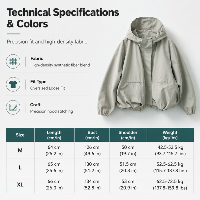 ✨ Lightweight Everyday Style | Women's Bubble-Hem Hooded Windbreaker Jacket