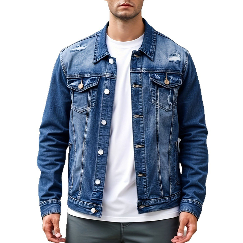 🔥 Distressed Denim, Timeless Edge | Men's Vintage-Wash Denim Jacket⚡Free shipping