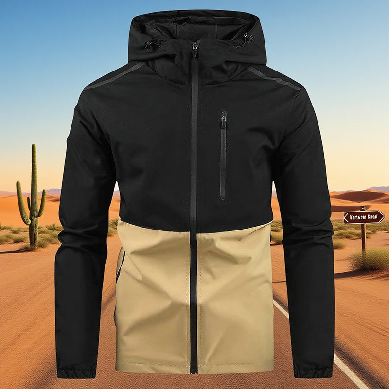 💥 Style Meets Utility | Men's Color-Block Hooded Multi-Pocket Jacket