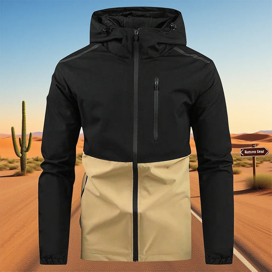 💥 Style Meets Utility | Men's Color-Block Hooded Multi-Pocket Jacket