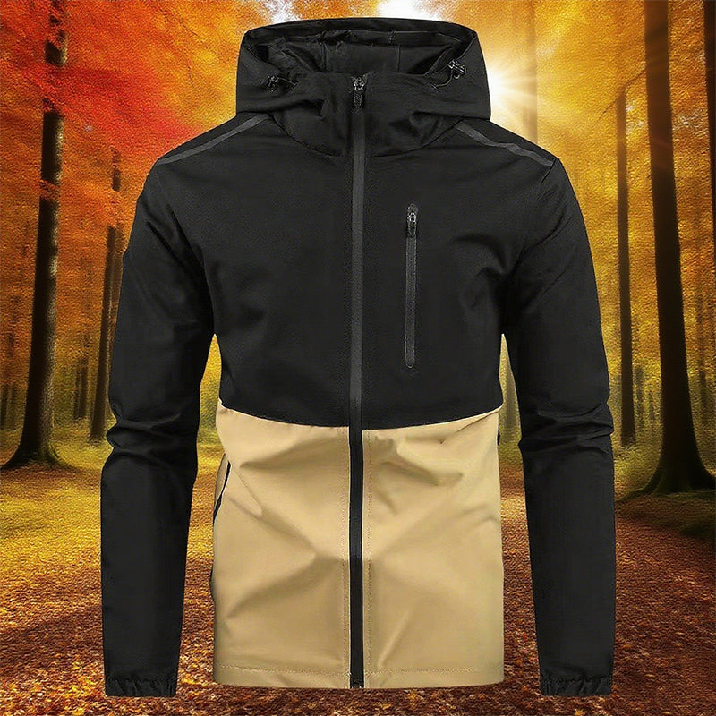 💥 Style Meets Utility | Men's Color-Block Hooded Multi-Pocket Jacket