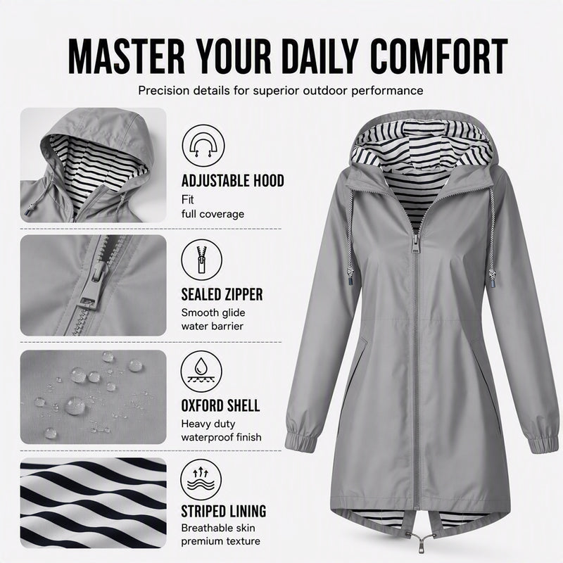 🌧️ Ready When the Weather Turns⚡️Women's Waterproof Hooded Outdoor Jacket
