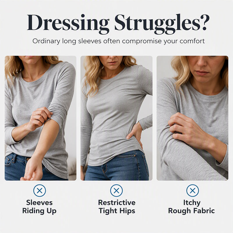 ✨ Easy Everyday Style 🍁 Women's Casual Crewneck Top with Thumbholes