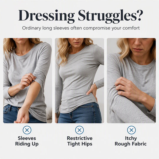 ✨ Easy Everyday Style 🍁 Women's Casual Crewneck Top with Thumbholes