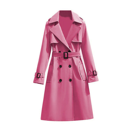 🧥 Smooth Drape, Polished Silhouette | Women's Mid-Length Trench Coat ⚡