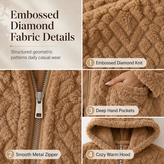 👚✨Women's Casual Plush Solid Color Cardigan✨
