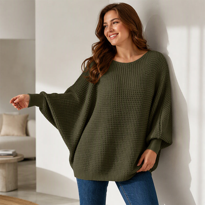 🥳AUTUMN HOT SALE🥳🍂50K+ SOLD!💥50% OFF! 👚Women's Loose Batwing Sleeve Knit Sweater