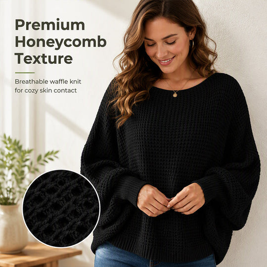 🥳AUTUMN HOT SALE🥳🍂50K+ SOLD!💥50% OFF! 👚Women's Loose Batwing Sleeve Knit Sweater