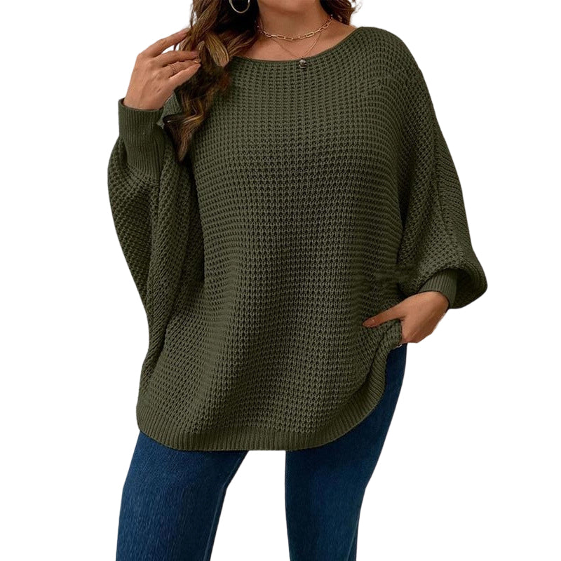 🥳AUTUMN HOT SALE🥳🍂50K+ SOLD!💥50% OFF! 👚Women's Loose Batwing Sleeve Knit Sweater