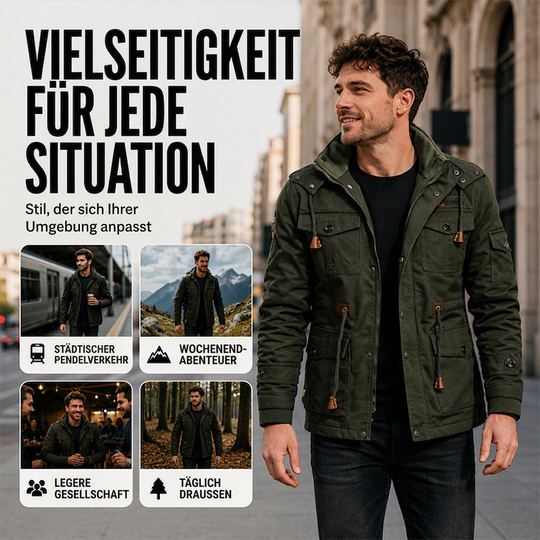 🖤Black Friday Sale:50% OFF🖤✨ Men's Winter Thermal Jacket – Detachable Hood, Soft Lining & Timeless Design – Ideal for Winter, Travel & Cold Days