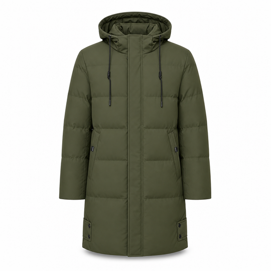 🧥 🔥 Men's Casual Mid-Length Padded Winter Thickened Warm Outerwear Coat Plus Size