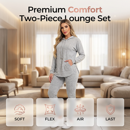 Women's Solid Color 2-Piece Casual Tracksuit Set