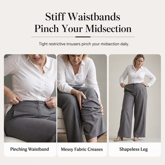 Women's Casual High Waisted Wide Leg Tailored Pants with Flowy Drape