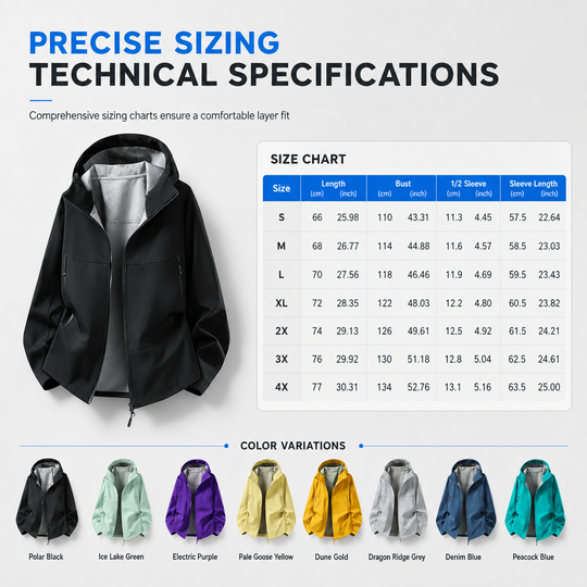 🌧️ Weather-Ready Protection, Easy Movement | Unisex Hooded Softshell Jacket