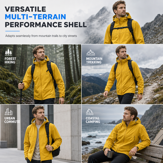 🌧️ Weather-Ready Protection, Easy Movement | Unisex Hooded Softshell Jacket