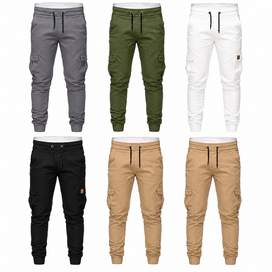 Men's Casual Solid Color Cargo Jogger Pants