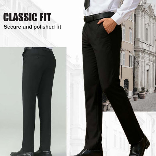 💼 Sharp Look, Easy Movement | Men's Lightweight Stretch Suit Pants